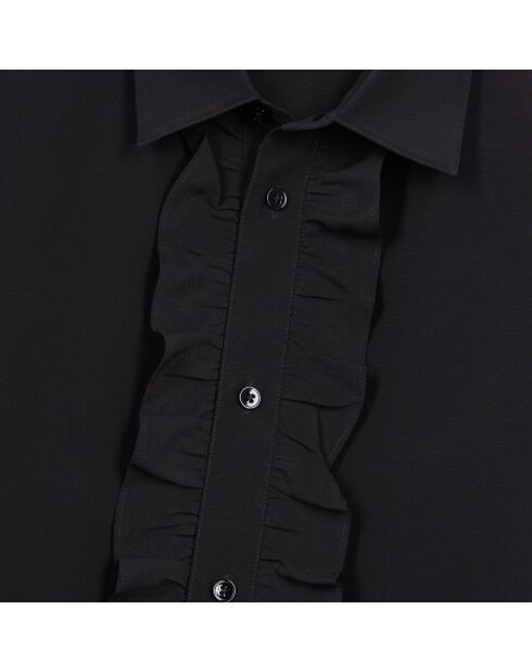 Chemise en soie noire