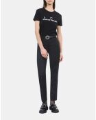 T-shirt à sérigraphie noir