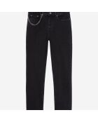 Jean  droit avec chaîne noir délavé