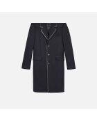 Manteau long en laine mélangée noir