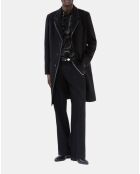 Manteau long en laine mélangée noir