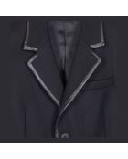 Manteau long en laine mélangée noir