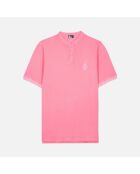 Polo en coton piqué rose