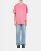 Polo en coton piqué rose