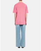 Polo en coton piqué rose