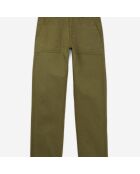 Pantalon chino en coton à poches kaki noir