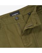 Pantalon chino en coton à poches kaki noir