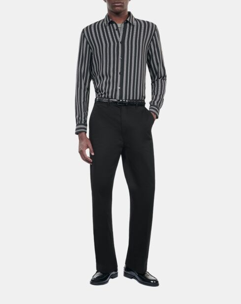 Pantalon large en coton noir