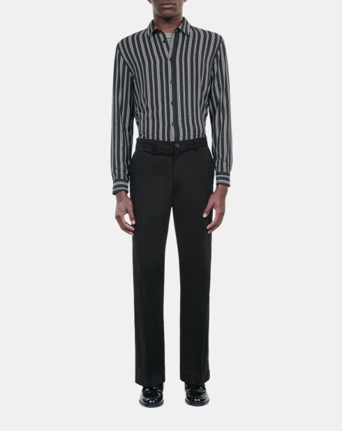 Pantalon large en coton noir