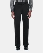 Pantalon large en coton noir