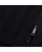 Pull en laine mélangée avec zip noir