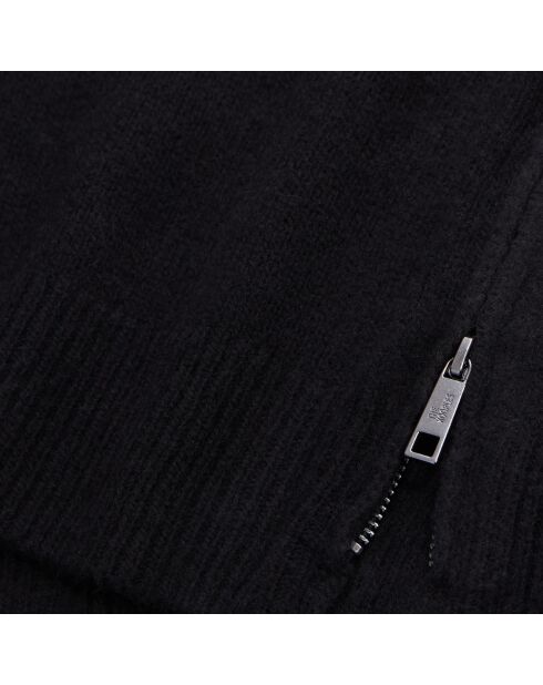Pull en laine mélangée avec zip noir