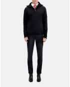 Pull en laine mélangée avec zip noir