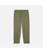 Pantalon droit en coton kaki