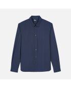 Chemise en popeline bleu marine