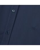 Chemise en popeline bleu marine