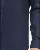 Chemise en popeline bleu marine