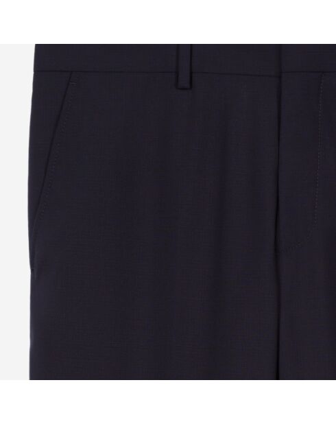Pantalon de costume en laine bleu marine foncé
