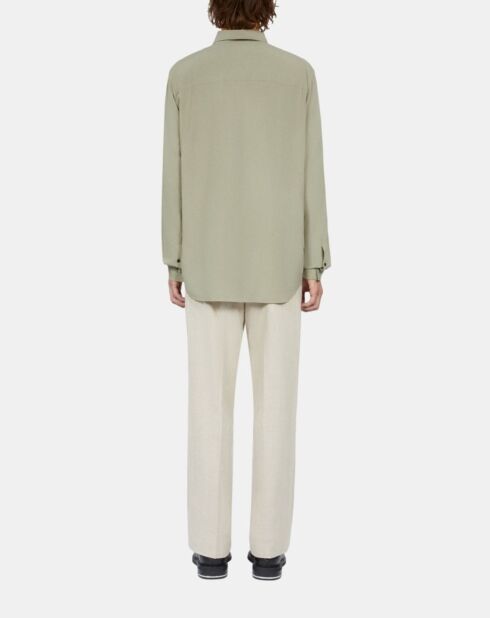 Chemise kaki-gris