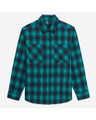 Surchemise à carreaux noirs et verts