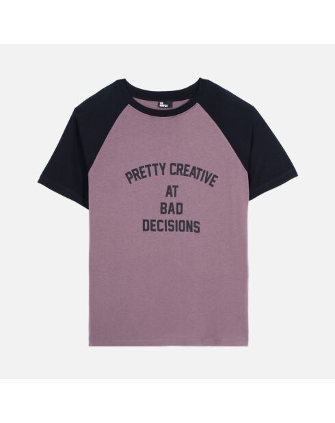 T-shirt à sérigraphie brun