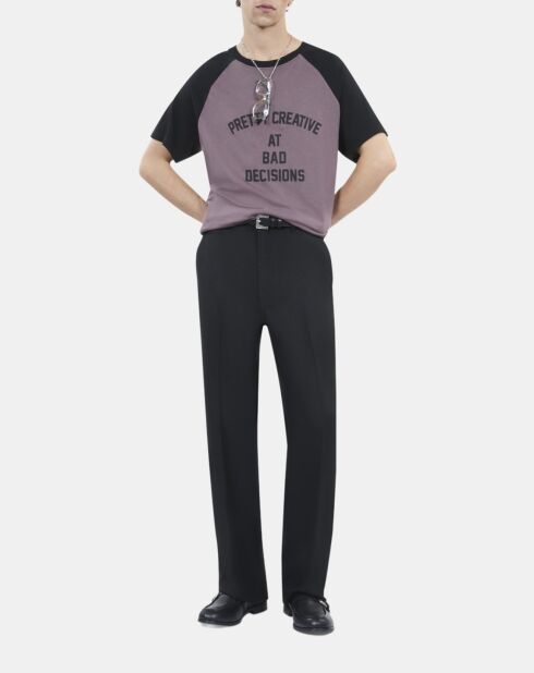 T-shirt à sérigraphie brun