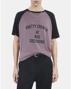 T-shirt à sérigraphie brun