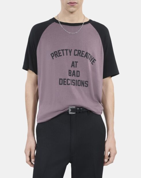 T-shirt à sérigraphie brun