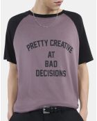 T-shirt à sérigraphie brun