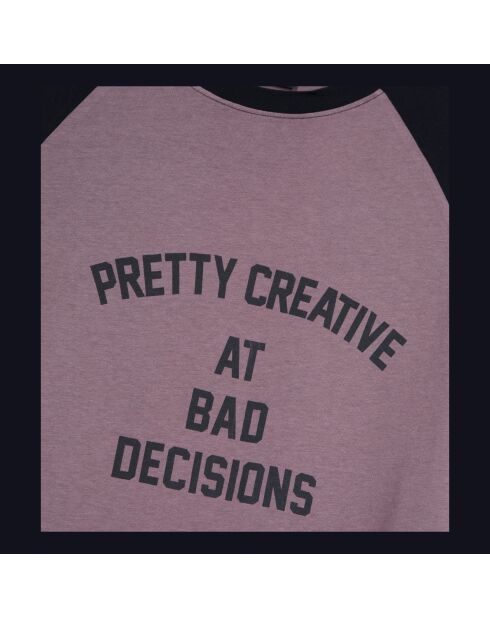 T-shirt à sérigraphie brun