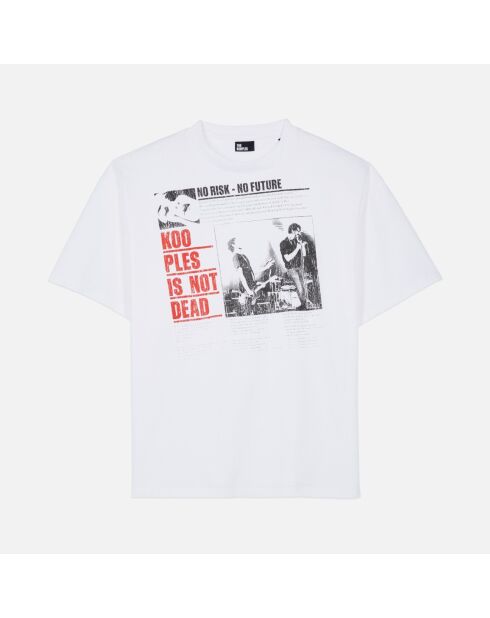 T-shirt à sérigraphie écru