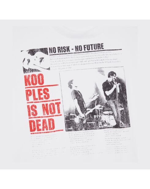 T-shirt à sérigraphie écru