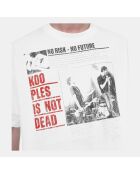 T-shirt à sérigraphie écru