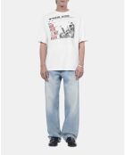 T-shirt à sérigraphie écru