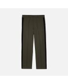 Pantalon large en laine mélangée kaki