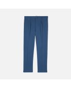 Pantalon droit avec pinces bleu marine