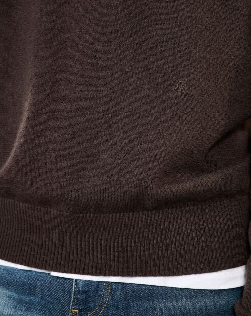 Pull en laine marron