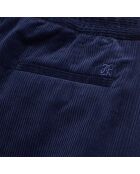 Pantalon bleu marine en velours côtelé