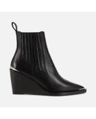 Bottines western en cuir noires