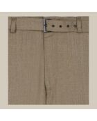 Pantalon de costume en laine marron clair
