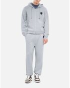 Pantalon de jogging avec blason gris mélangé