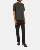 Polo en coton piqué noir