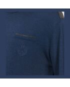 Pull en laine mérinos bleue