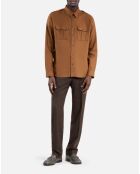 Chemise marron classique