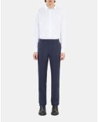Pantalon de costume Prince de Galles en laine marine