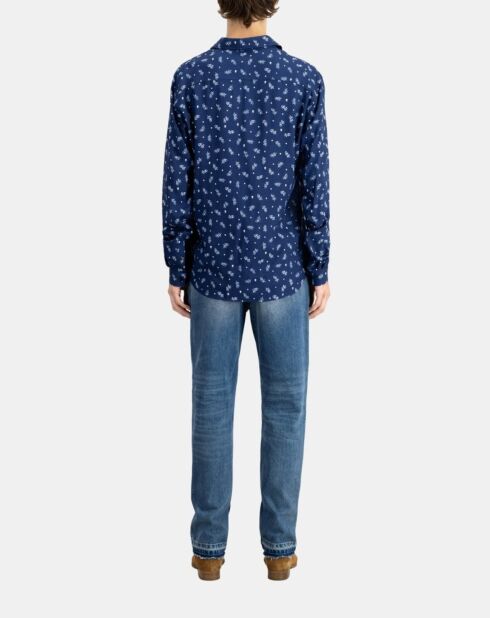 Chemise imprimée bleue