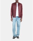 Chemise à rayures noire et rouge