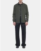 Chemise en popeline kaki