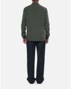 Chemise en popeline kaki