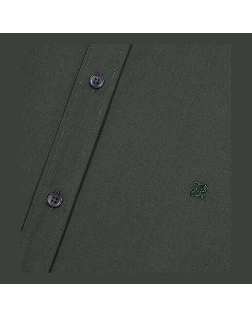 Chemise en popeline kaki